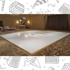 white custom dance floor wrap south florida dance floor white vinyl custom printed boca raton florida (1) white custom dance floor wrap south florida dance floor white vinyl custom printed boca raton florida (1)