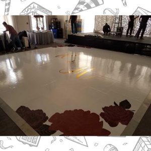 white custom dance floor wrap south florida dance floor white vinyl custom printed boca raton florida (1) white custom dance floor wrap south florida dance floor white vinyl custom printed boca raton florida (1)