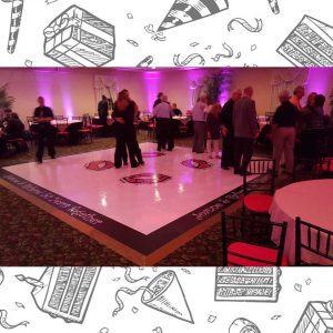 white custom dance floor wrap south florida dance floor white vinyl custom printed boca raton florida (1) white custom dance floor wrap south florida dance floor white vinyl custom printed boca raton florida (1)