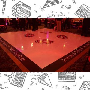white custom dance floor wrap south florida dance floor white vinyl custom printed boca raton florida (2) white custom dance floor wrap south florida dance floor white vinyl custom printed boca raton florida (2)