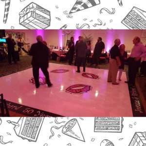 white custom dance floor wrap south florida dance floor white vinyl custom printed boca raton florida (3) white custom dance floor wrap south florida dance floor white vinyl custom printed boca raton florida (3)