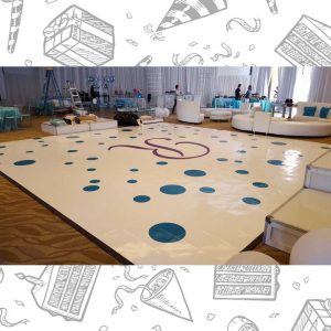 white custom dance floor wrap south florida dance floor white vinyl custom printed boca raton florida (4) white custom dance floor wrap south florida dance floor white vinyl custom printed boca raton florida (4)