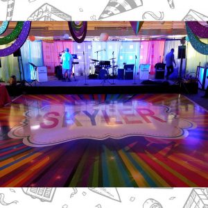 white custom dance floor wrap south florida dance floor white vinyl custom printed boca raton florida (4) white custom dance floor wrap south florida dance floor white vinyl custom printed boca raton florida (4)
