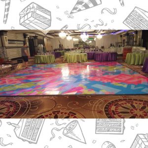 white custom dance floor wrap south florida dance floor white vinyl custom printed boca raton florida (5) white custom dance floor wrap south florida dance floor white vinyl custom printed boca raton florida (5)