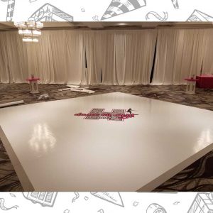 white custom dance floor wrap south florida dance floor white vinyl custom printed boca raton florida (7) white custom dance floor wrap south florida dance floor white vinyl custom printed boca raton florida (7)